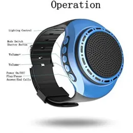 Watches U6 Colorful Running LED Cool Wrist Buetooth Watch Speaker Sports Music FM Radio Support 8GB 16GB TF Card for Any Smarter Phone