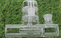 Glass ash catcher for Glass bong water Pipes Big size Reclaim AshCatcher Lacunaris Inline two honeycombs Ashcatcher in 18mm or 14m8778308