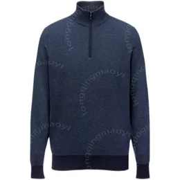 Herrenpullover Loro Piano Pullover Rollkragen Frühling Langarm Business Casual Hemd Pullover Beign Blau