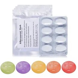 Devices 4pack DIY Facial Fruit Vegetable Automatic Mask Machine Use Effervescent Collagen Tablets Anti Aging Wrinkle Hydrating Whitening