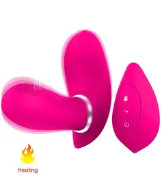 Drahtlose Heizung Schmetterling Vibrator Fernbedienung Entfernung 20m USB Ladung Vibrierende Höschen Klitoris Sex Spielzeug Y190703022110062