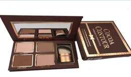 مكياج العلامة التجارية Cocoa Contour Kit 4 Colors Bronzers Highlighters Powder Palette Nude Color Shimmer Stick Cosmetics الشوكولاتة 8010580