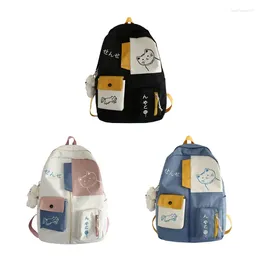 School Bags Women Backpack Patchwork Female Large Capacity Japanese Bag