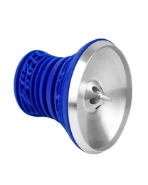 1 x Silikonmetall Hopah Bowl Narguile Hookah Fiting Shisha Många färgtillbehör Appleformade skål Shisha Hosah Tool Blue Col2513625