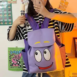 Doraed Explorer Backpack Bag PreKindergarten Plush Schoolbag Toys Book Purple For Christmas Girl Gift 240223