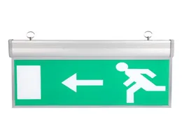 Neu leftRightEXIT Acryl LED Notausgangsbeleuchtung Schild Sicherheit Evakuierungsanzeigeleuchte 110–220 V hängender LED-Ausgang 3547935