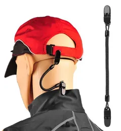 5st Fishing Cap Hållare hatt koppel blåsig klipphållare svart PVC -sladdband vindtäta klipp fiske kläder innehavare8805655