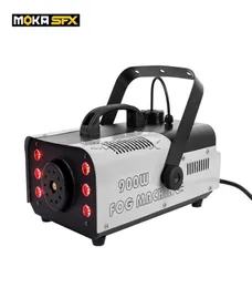 스페인 스톡 Moka LED 900W 안개 기계 연기 기계 특수 무대 효과 안개 생성기 원격 제어 디스코 연기 기계 7717177