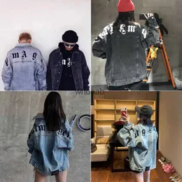 Kvinnorjackor Angel Wear Jackets Designer Luxury His-Hers denim Personlig ytterkläder för slitage Jacquard Wash Men unisex Trend 240301