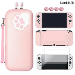 任天堂のスイッチのケースOLED PAWキャリーケースバッグNintendoswitch OLEDアクセサリーの柔らかい保護肌カバーストレージドロップ配送