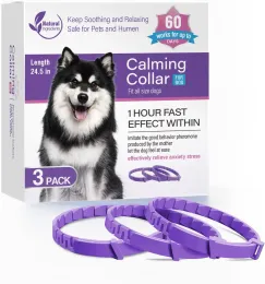 Collars 3PCS Pet Universal Calming Collar For Cats Dogs Adjustable Anxiety Pheromone Reducing Pet Collar Lasting Natural Calm Collars
