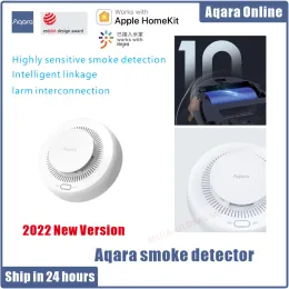 컨트롤 Aqara Smart Smoke Detector Zigbee Fire Alarm Monitor Sound Alert Home Security App Xiaomi Mijia Mihome Homekit의 원격 제어