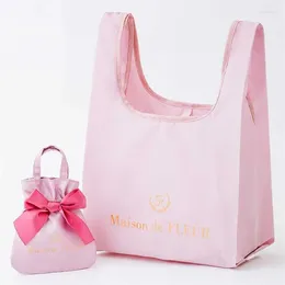 Косметички, повседневная сумка-тоут с грушей и цветком и бантом для дам, милые милые женские сумки в японском стиле, набор из 2 предметов на шнурке