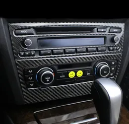 Para e90 e92 e93 guarnição interior de fibra carbono ar condicionado cd painel controle decoração capa estilo do carro 3 séries acessórios automóveis7103031