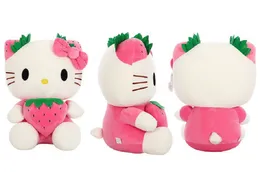 المصنع بالجملة 22 سم مرحبًا Strawberry Katie Cat Plush Toys Anime Around Dolls Children's Gift