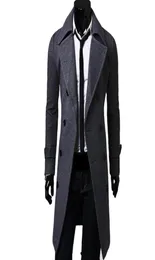 Todo 2017 casual inverno masculino fino elegante trench coat duplo breasted jaqueta longa misturas de lã grossa plus size 4xl overcoat2614582