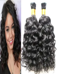 Бразильские наращивания человеческих волос, пряди наращенных человеческих волос, курчавые вьющиеся капсулы, кератин I Tip Hair Fusion 100 г 1 г прядь 100s3897030