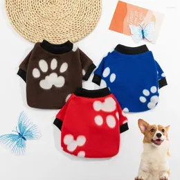 Hundebekleidung 2024 Mode Warmes Rundhals-Shirt Französische Hundejacke Haustierpullover Welpe Niedlicher bedruckter Mantel Herbstkleidung
