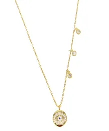 Whole lucky evil eye charm necklace cz drop elegance fashion jewelry women elegance fashion pendant necklaces1771680