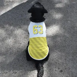 Dog Apparel Pet T-shirt Stylish Patchwork Color High Elasticity Dogs Cats Sleeveless Clothes Supplies