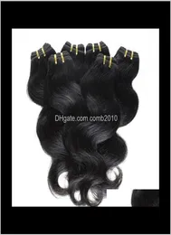 Hair 20BundlesLot 100Percent Brazilian Virgin Human Weave Wavy Body Wave Natural Color Hair Extensions Whole1661985