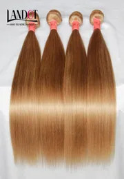 Honey Blonde Brazilian Human Hair Weave Bundles Color 27 Peruvian Malaysian Indian Eurasian Russian Silky Straight Remy Hair Exte49619835