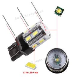 2PCS T20 W21 5W 7443 LEDホワイトLEDチップ12SMD 5730オートブレーキライト反転ランプ電球車7440 W21W LED電球DRL 12v5883862