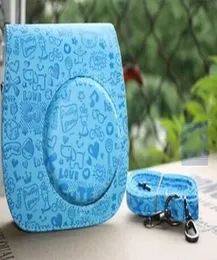 Leather Cartoon Camera Case Bag For Fuji Fujifilm Instax Mini8 Mini 8s Blue7357439