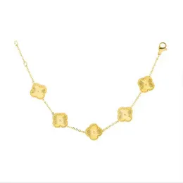 Designer Jewelry Luxury Bracelet Link Chain Vanca Lucky Clover Gold Bracelet Womens 2RTK