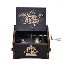 Decorative Figurines Hand Crank Music Box Happy Birthday Hand-Operated Musical Instrument Vintage Creative Classic Design For Classmate