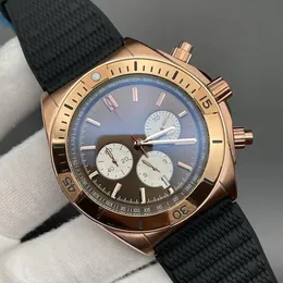 Orologio da uomo con batteria al quarzo Orologio da uomo impermeabile di design impermeabile a tre occhi in acciaio inossidabile di alta qualità