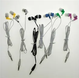 Billiga hela bulk hörlurar öronsnäckor 35mm inear stereo headsest hörlurar 6 färger dhl fedex 200pcslot5682531