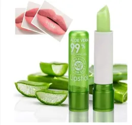 1PC Aloe Vera Lip Balm szminka Kolor Kolor Zmiana długotrwała nawilżająca warga kosmetyczna maquiagem1577145