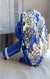 2022 CRYSTAL BROOCH ADYNED BRIDAL BRUGDBOUKET HANDMADE BLOMSFRÅN BRIDEMAID Handholds Bling Wedding Supplies7373985