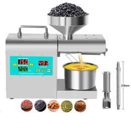 Pressers New Household Oil Press Digital Temperature Control Strong Power High Extraction Rate Peanut Sesame Flax Seed Cold Oil Press