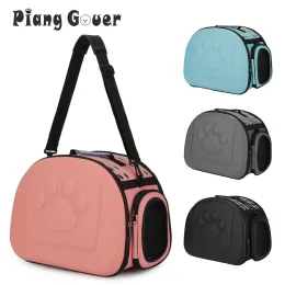 Transportadoras pequeno cão gato portador saco dobrável portátil pet bolsa de viagem pet transportando ombro filhote de cachorro saco