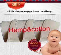 Promotion US 100 pcs 4 layers22 Reuseable Washable Hemp Organic Cotton Insert Baby Cloth Diaper Nappy Inserts2130289