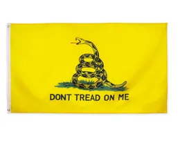 Gadsden Flag Snake Flag Tea Party Banner Tread on Me Flag 3x5 ft Polyester Rattle med grommets dubbel sömmar7013688