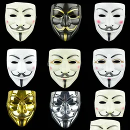 Party Masks V For Vendetta Mask Anonymous Guy Fawkes Fancy Adt Costume Accessory Cosplay Halloween Drop Delivery Home Garden Festive Dhfpy