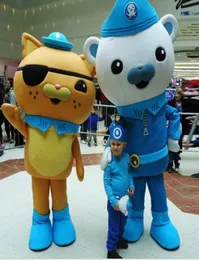 2018 lively Octonauts Movie Captain Barnacles kwazii Polar Bear Police Mascot Costumes Adult Size 1407533