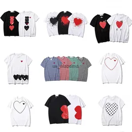 Men's T-Shirts play Designer Mens Shirts Heart Badge Brand Fashion Womens Short Sleeve Cotton POLO Shirt Clothing 240301