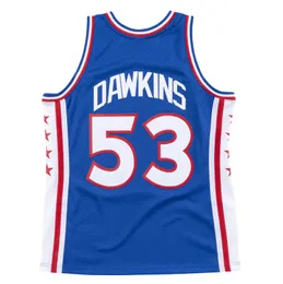 Dikişli Basketbol Formaları Darryl Dawkins #53 1976-77 Örgü Hardwoods Klasik Retro Jersey Erkek Kadın Gençlik S-6XL