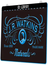 LD0181 J R Watkins Naturals Insegna luminosa a LED con incisione 3D Intera vendita al dettaglio5328742