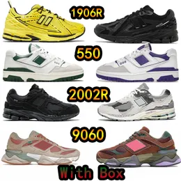 Box New 1906r Blazing Yellow Running Shoes 9060 2002r 990 530 550 여자 남녀 운동화 크기 36-45