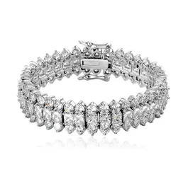 2024 Choucong Bridal Wedding Armband Luxury Jewelry 18K White Gold Fill Princess Cut 5a Cubic Zircon Cz Diamond Party Women Banket Bangle Gift Gift