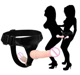 Silikon lesbisk strapon dildo dubbel stimuleringsrem på dildo med byxor realistisk penis analsex leksak för kvinna par sexo c187107347