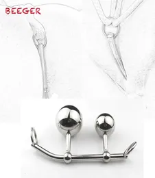 BEEGER Female Anal Vagina Double Ball Plug In Steel Belts Rope Hook Sex Toy For Women Locking Belt Y181101064921290