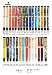 Jinhao 100 Centennial Resin Fountain Pen Nib Fine 18KGP Golden Clip Business Office Presente para graduados 240229