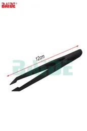 12cm pinças de plástico preto pinças curvas pinça de cabeça reta ferramenta diy para reparo do telefone 500pcslot9561205