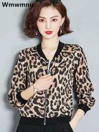 Jaquetas primavera verão leopardo impressão protetor solar jaquetas femininas soltas casacos finos tamanho grande 4xl chaquetas unlied casacos florais chiffon topos